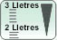 Llista ordenada per nombre de lletres, cada palabra sota l'altra en una columna i en ordre descendent